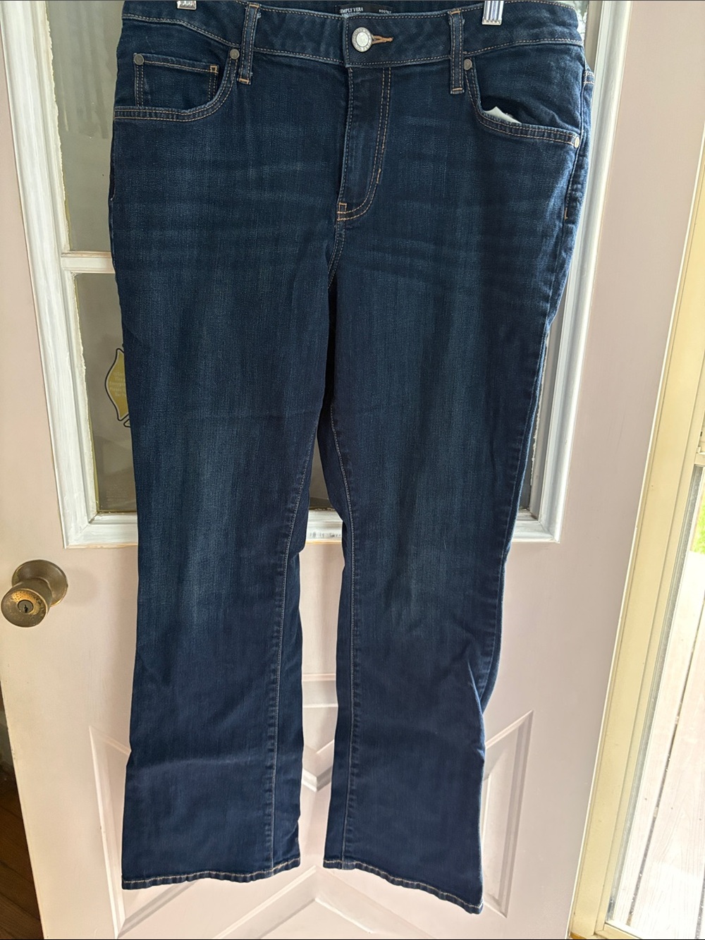 Vera Wang Women’s Dark Blue Denim Jeans Bootcut